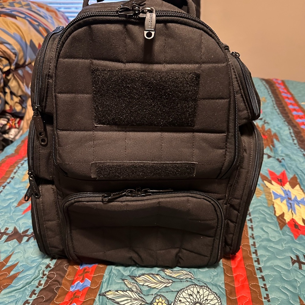 Black Quilted Men's Backpack/ range bag